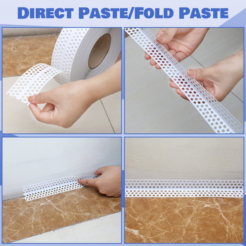 Kingdder Drywall Joint Tape 2"" x 132' PVC Multipurpose Self Adhesive Joint Tape Corner Line Wall Crack Self Adhesive and Corner Patch for Ceiling Wall Crack Filling - Image 4